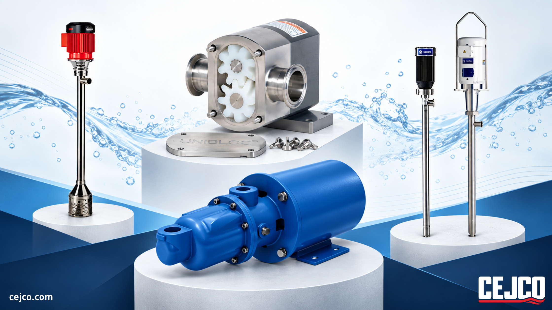graphic of sanitary pumps for breweries